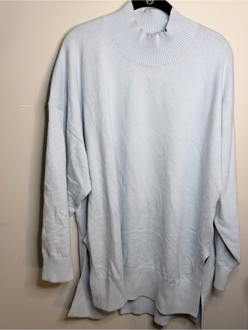 Light Blue Women’s Mock Neck Sweater